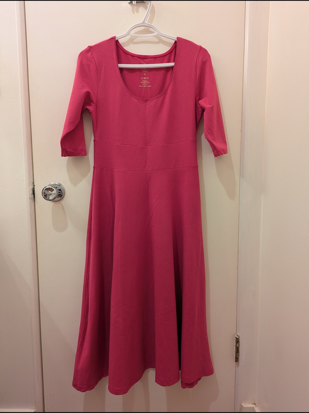 Bamboo Blend Scoop-Neck Midi Dress